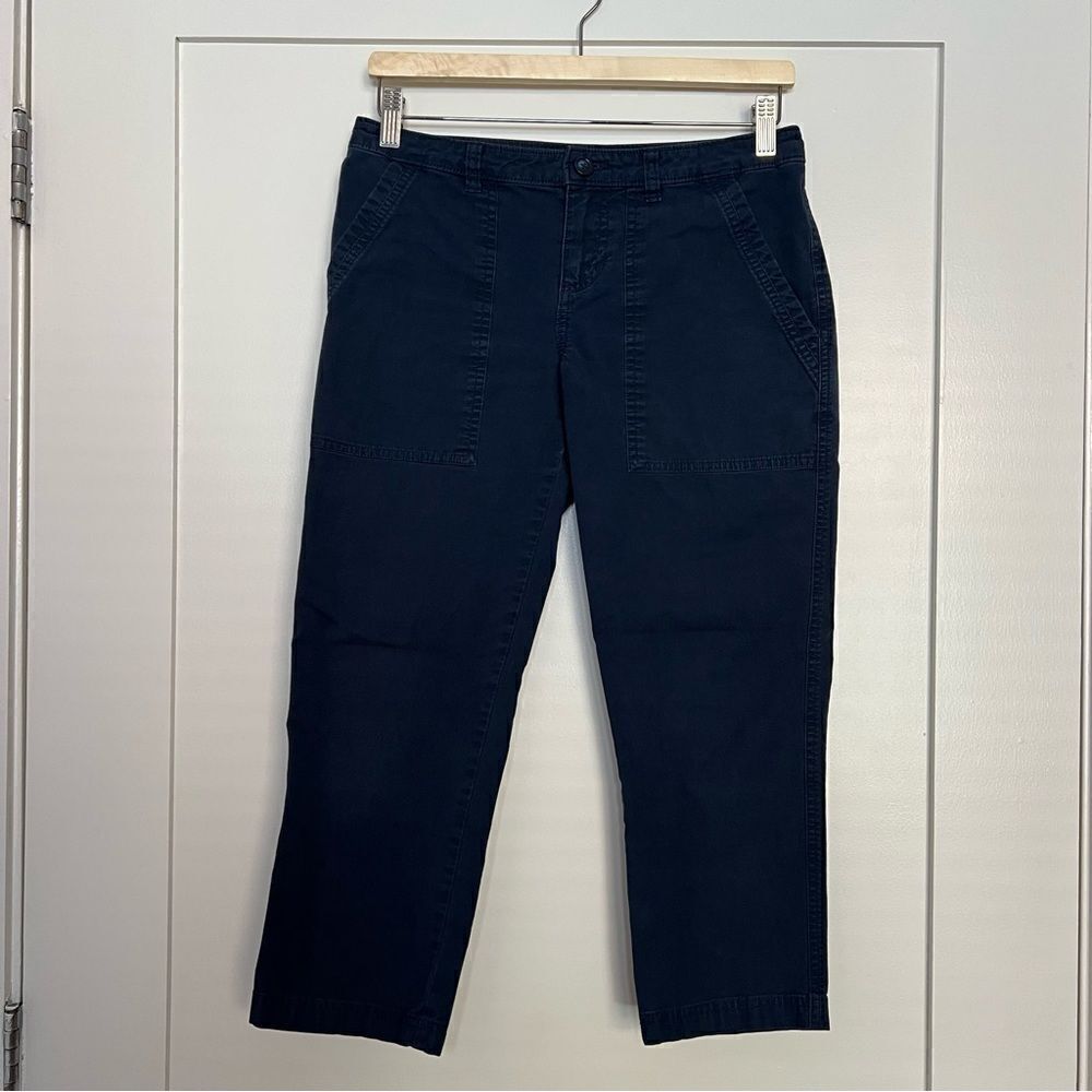Patagonia Pants Womens Size 0 Blue Cropped Pockets Organic Cotton Outdoor Hiking